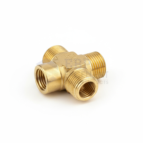 Brass 4 Way Connector